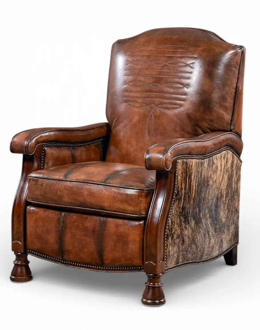 Traditional Western Leather Recliner